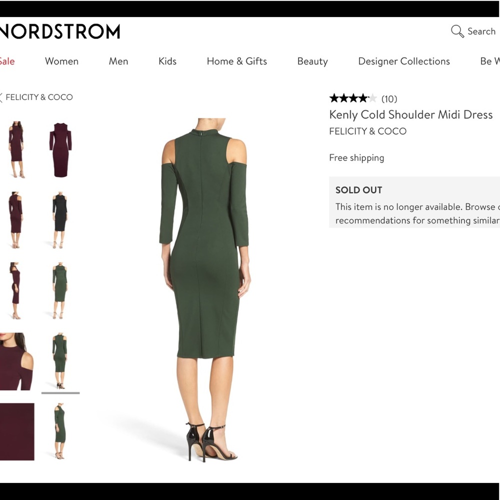 Felicity & Coco Nordstrom Midi Cold Shoulder Dress - image 4